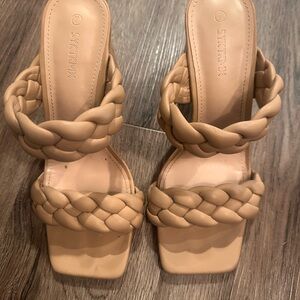 Skin Tan Braided Women's Sandals